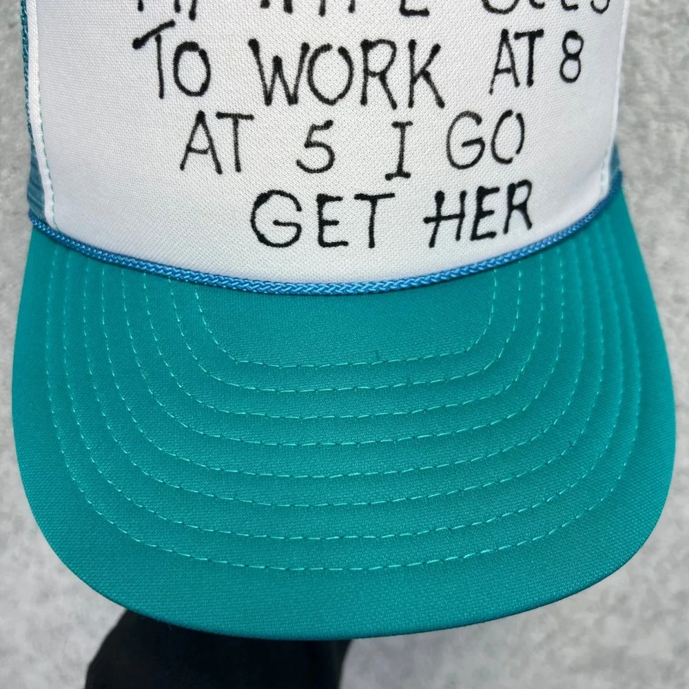VINTAGE Trucker Hat Go Getter Wife Husbund Work Funny Novelty Humor Snapback Cap